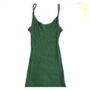 American Eagle Green Tank Top bead strap detail